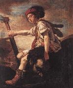 FETI, Domenico David with the Head of Goliath oil on canvas